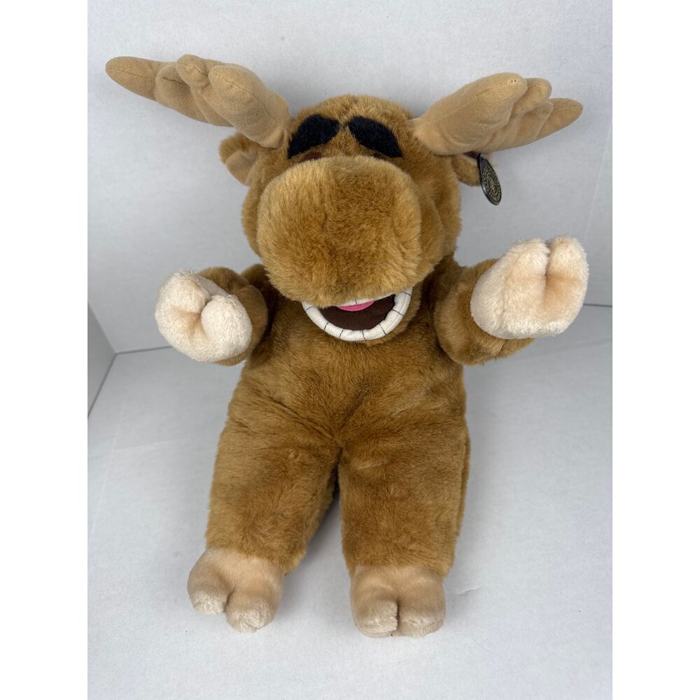 24K Polar Puff PLAY TALKIN' JUNIOR THE MOOSE Stuffed Animal Plush HAND PUPPET